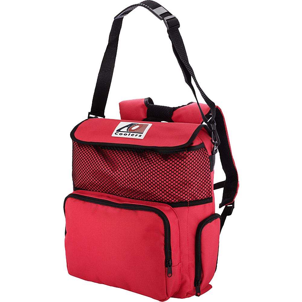 AO Coolers 18 Pack Backpack Soft Cooler Red AO Coolers Outdoor Coolers