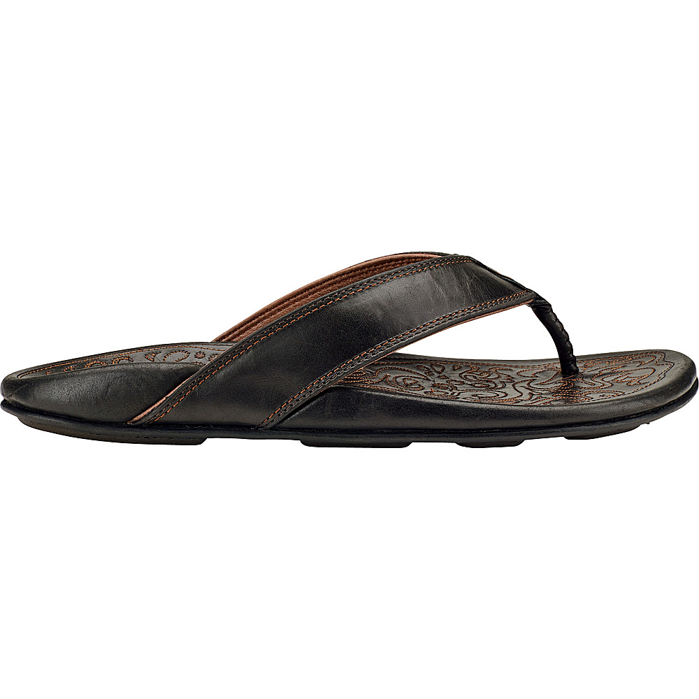 OluKai Mens Waimea Sandal 10 Black Black OluKai Men s Footwear