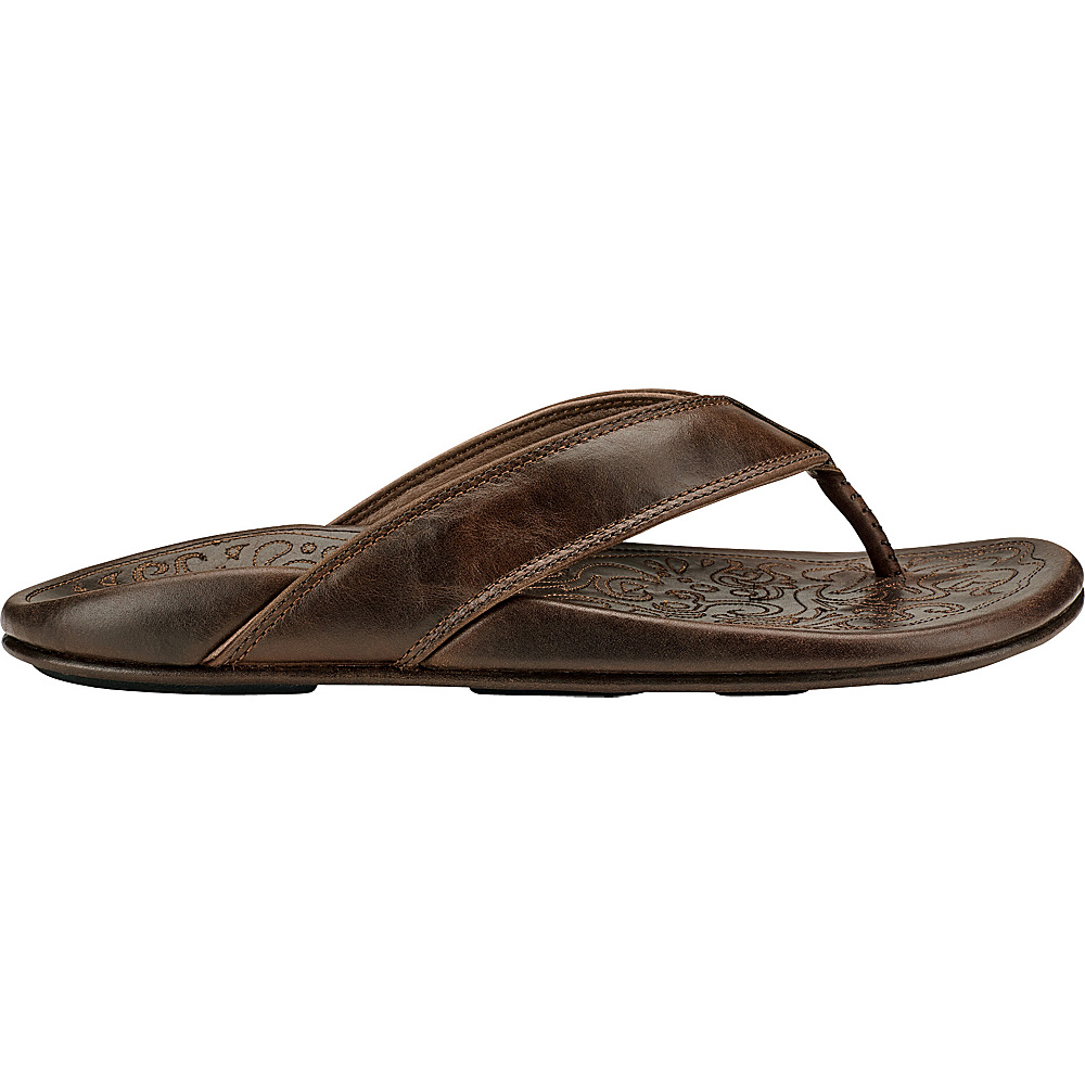 OluKai Mens Waimea Sandal 7 Dark Wood Dark Wood OluKai Men s Footwear