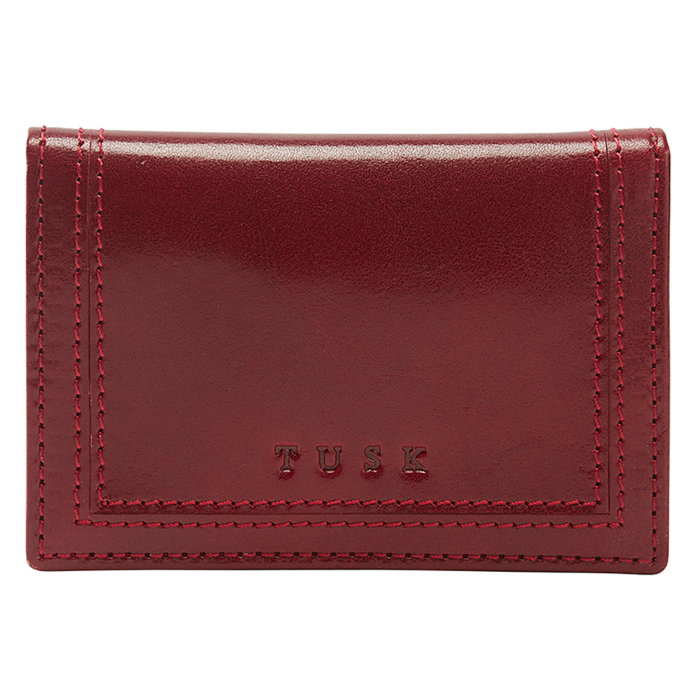TUSK LTD Gusseted Business Card Case Oxblood TUSK LTD Business Accessories