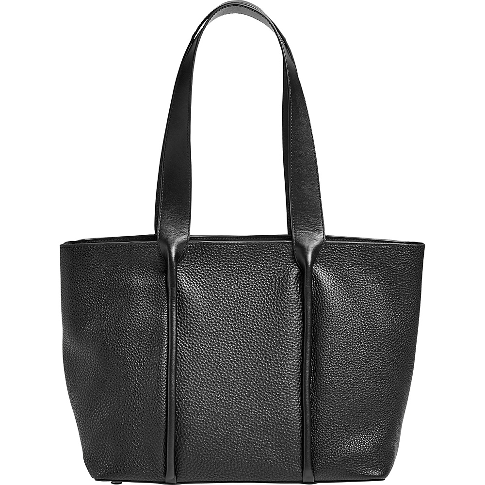 Skagen Lisabet Leather Tote Black Skagen Leather Handbags
