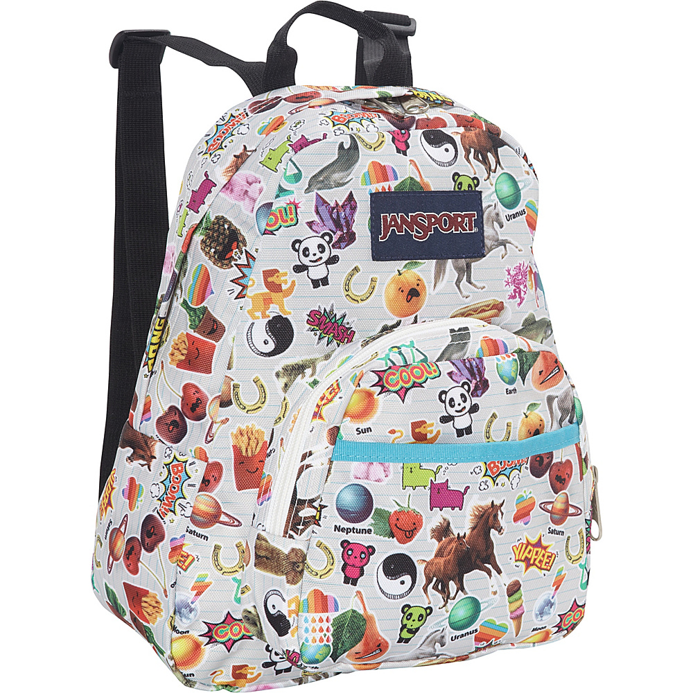 JanSport Half Pint Backpack Discontinued Colors Multi Stickers JanSport Everyday Backpacks
