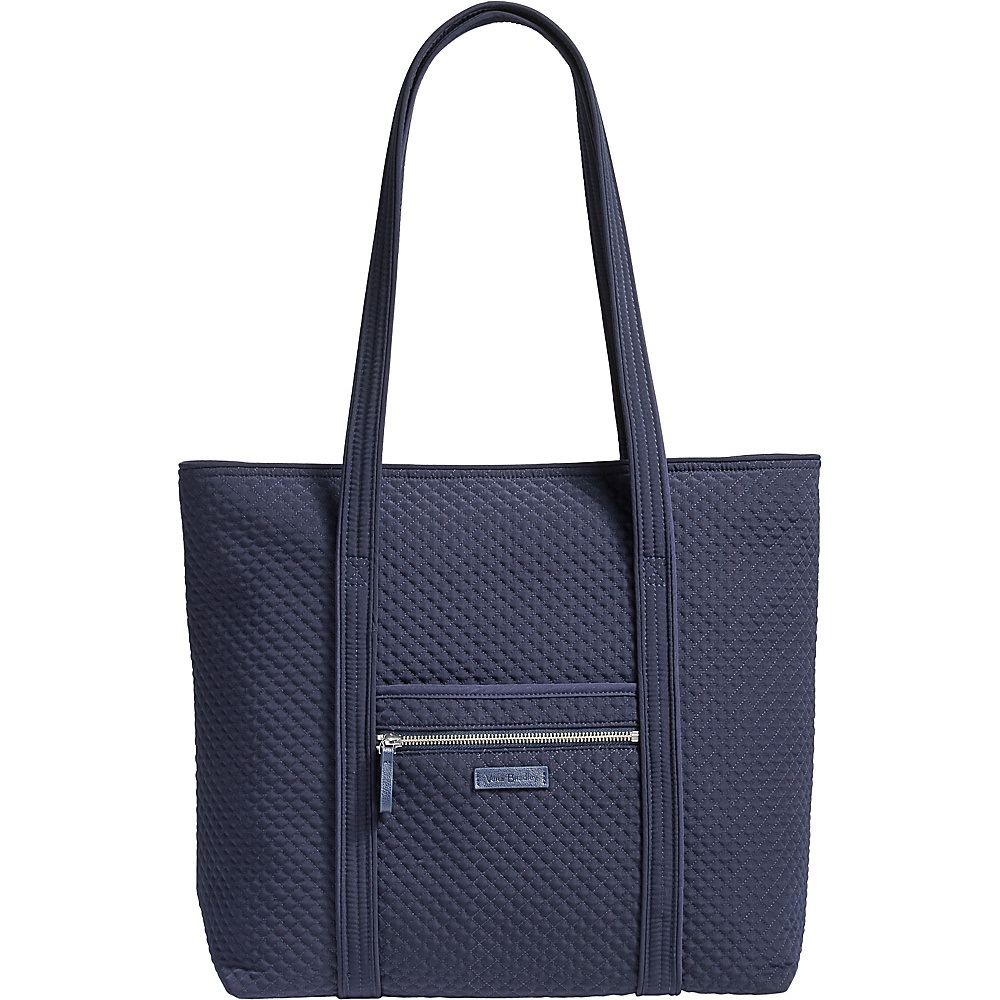 Vera Bradley Iconic Vera Tote - Solids Classic Navy - Vera Bradley Fabric Handbags