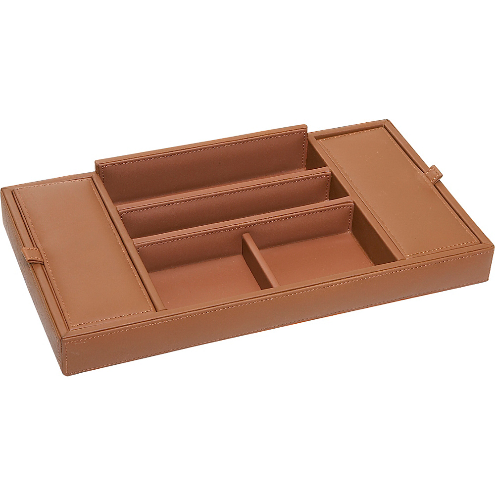 Royce Leather Men s Leather Valet Tray Tan