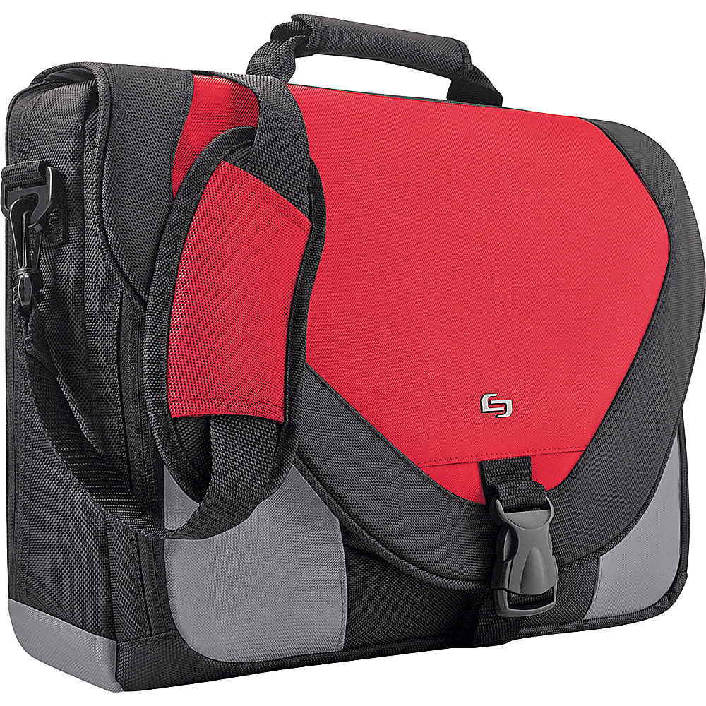 SOLO Poly Twist Computer Messenger Bag Red