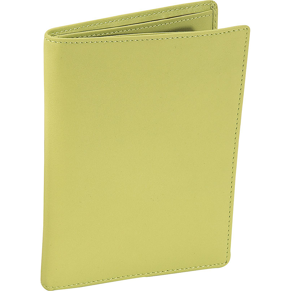 Royce Leather Passport Currency Wallet Key Lime Green