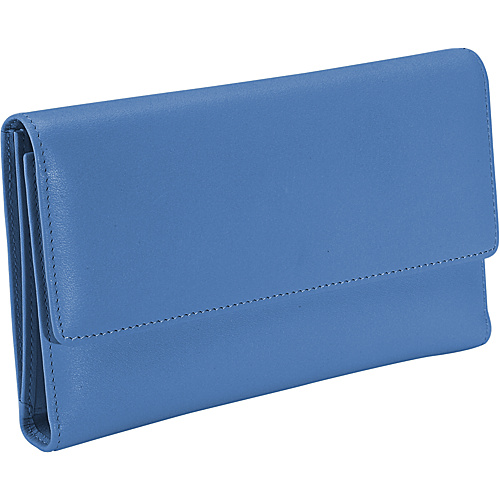 Royce Leather Women's Checkbook Clutch - Royce Blue