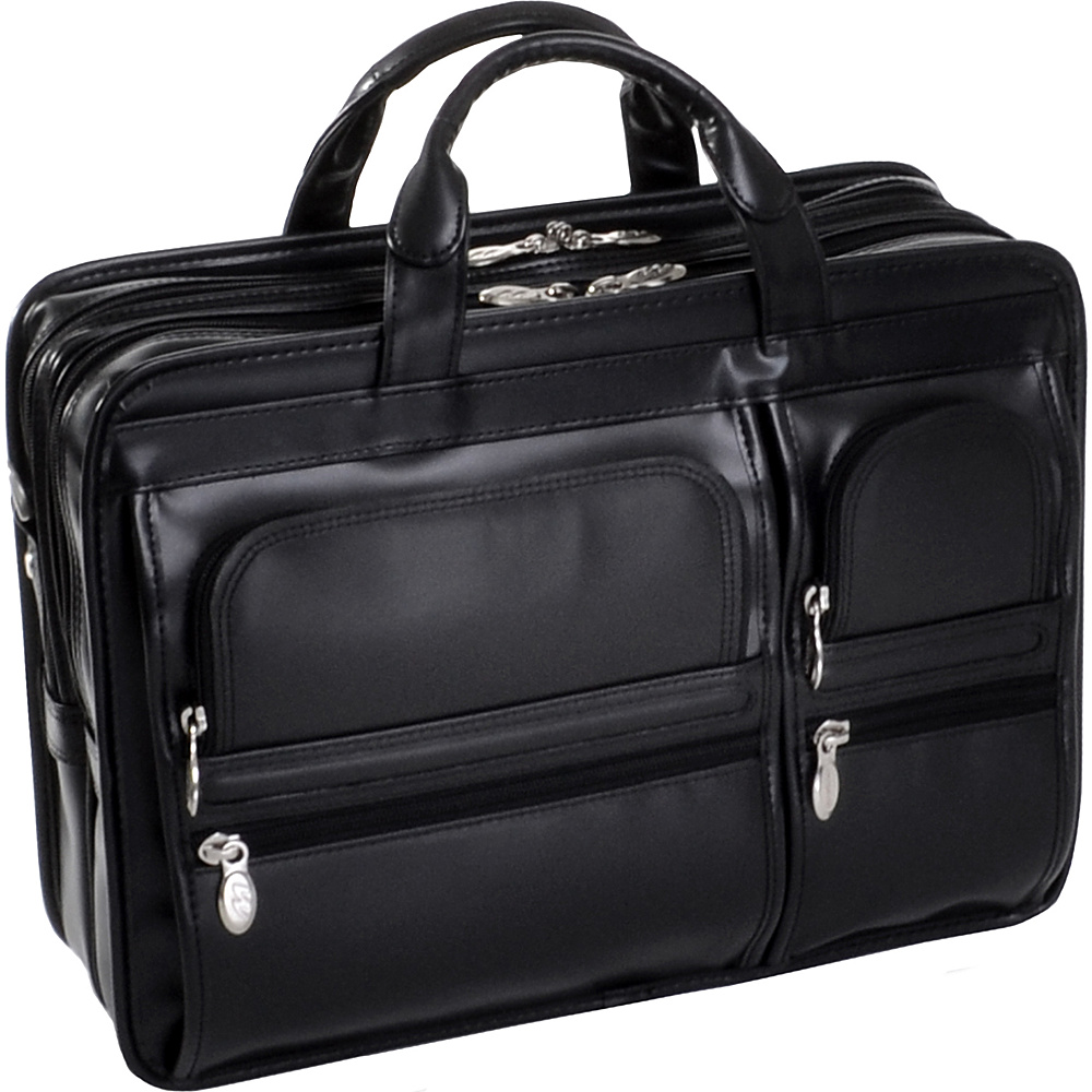 McKlein USA Hubbard Leather 15.4 Laptop Case Black