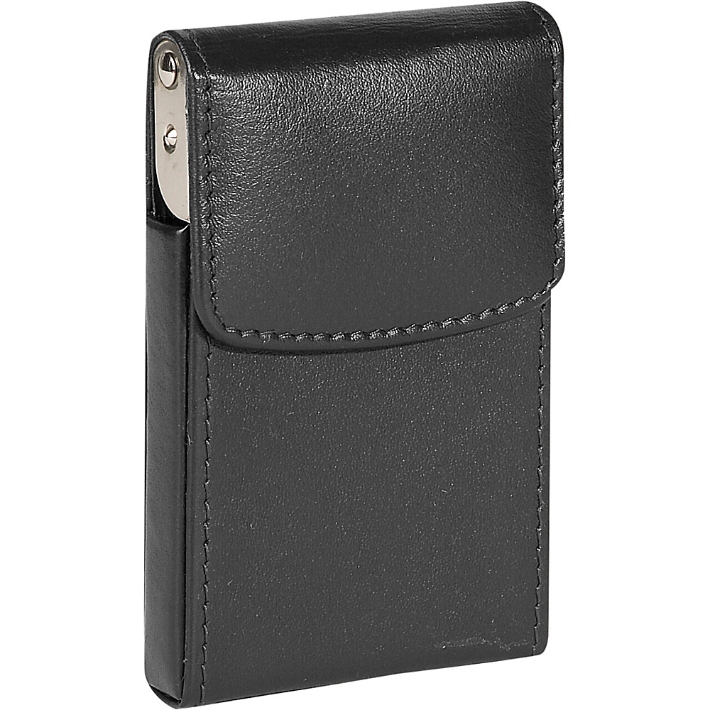 Royce Leather Vertical Framed Card Case Black