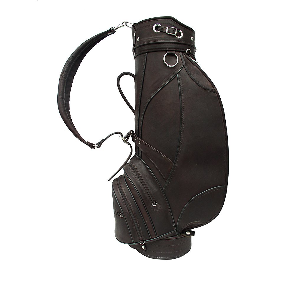Piel Deluxe 9 Leather Golf Bag Chocolate