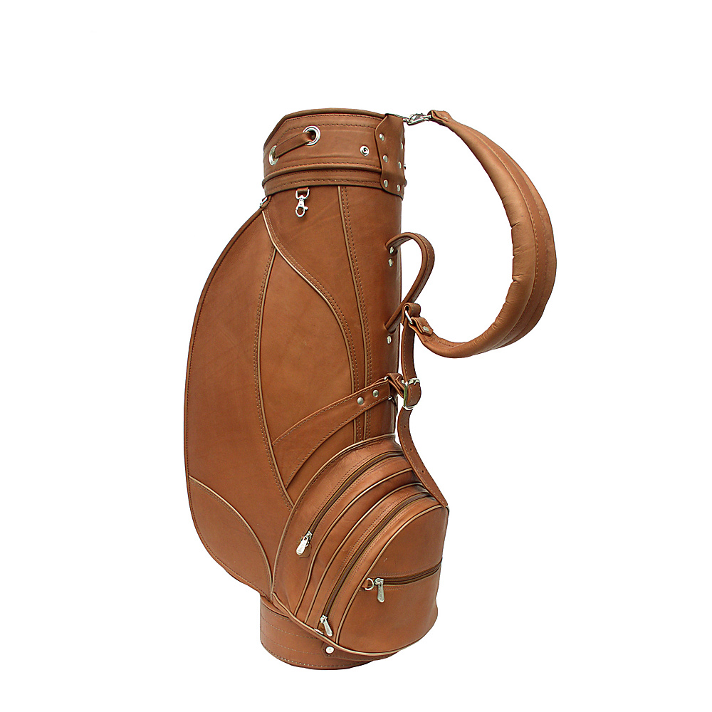 Piel Deluxe 9 Leather Golf Bag Saddle Piel Golf Bags