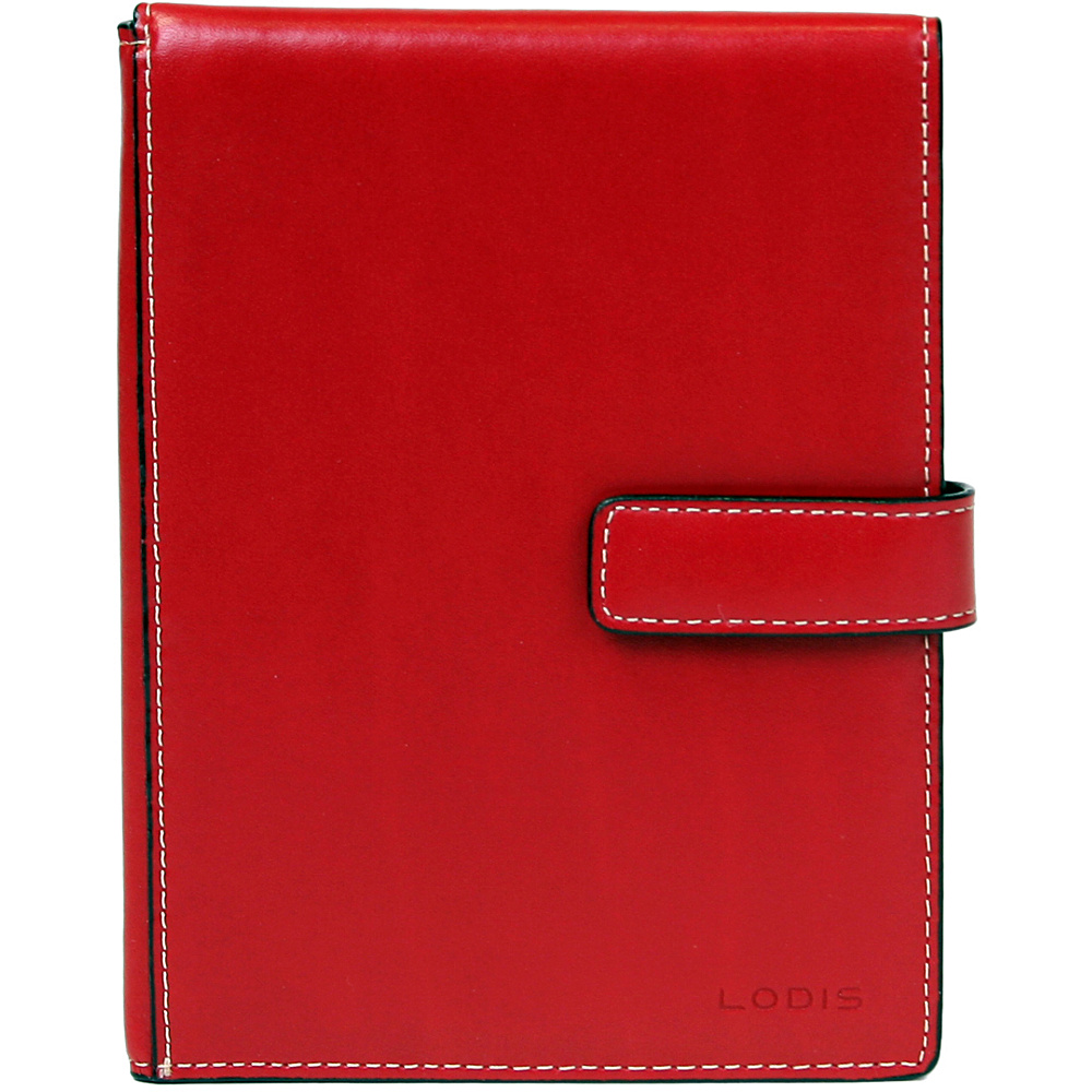 Lodis Audrey Passport Wallet with Ticket Flap Red