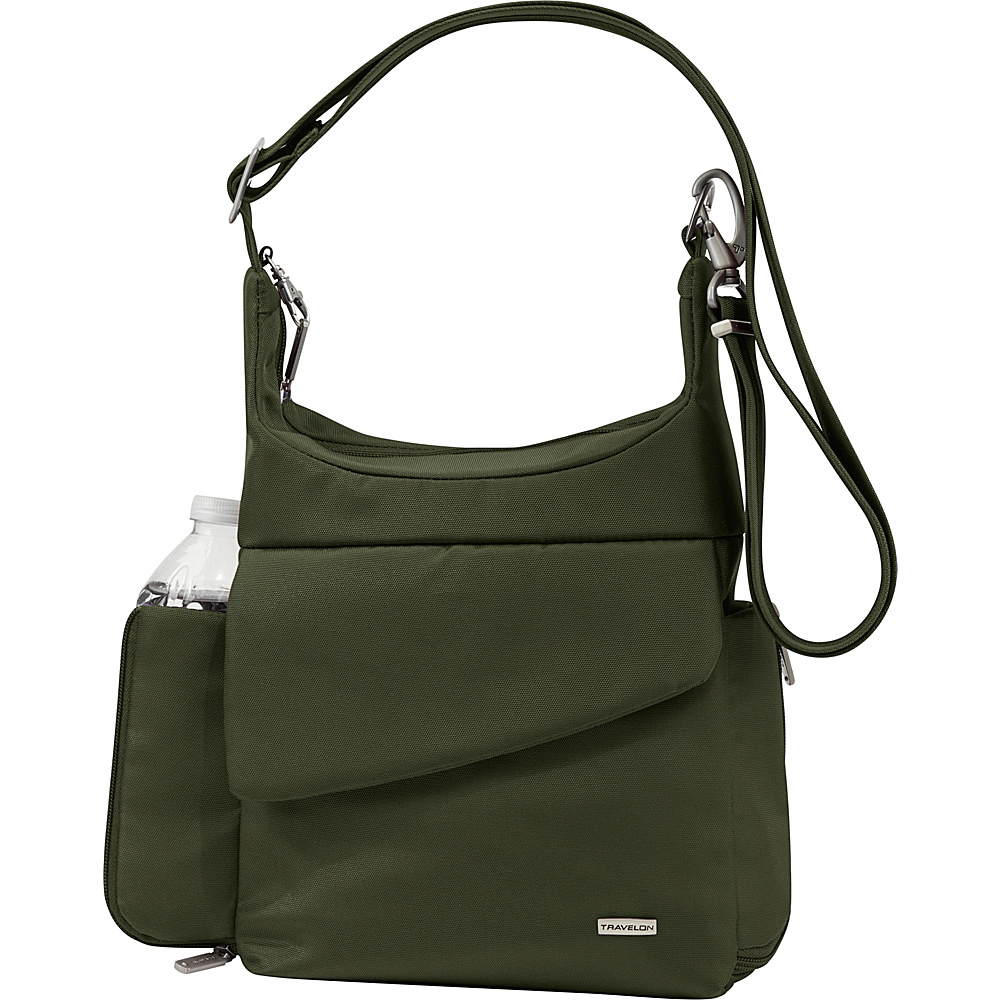 Travelon Anti Theft Classic Messenger Bag Exclusive Colors Olive Travelon Fabric Handbags