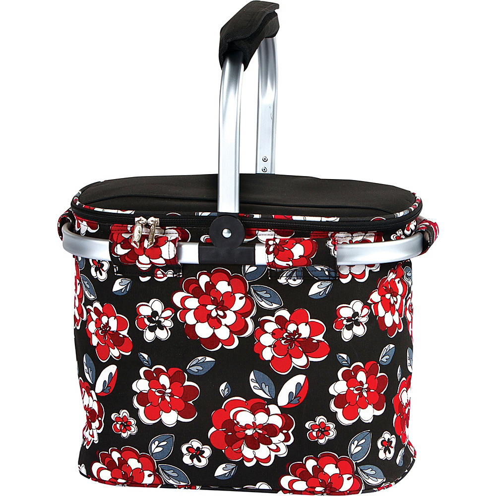 Picnic Plus Shelby Collapsible Market Cooler Tote Red Carnation Picnic Plus Travel Coolers