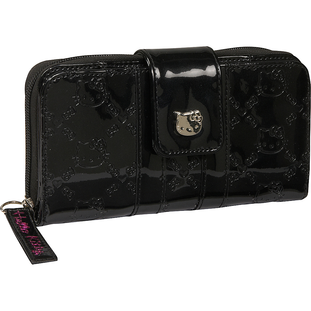 Loungefly Hello Kitty Black Patent Embossed Wallet