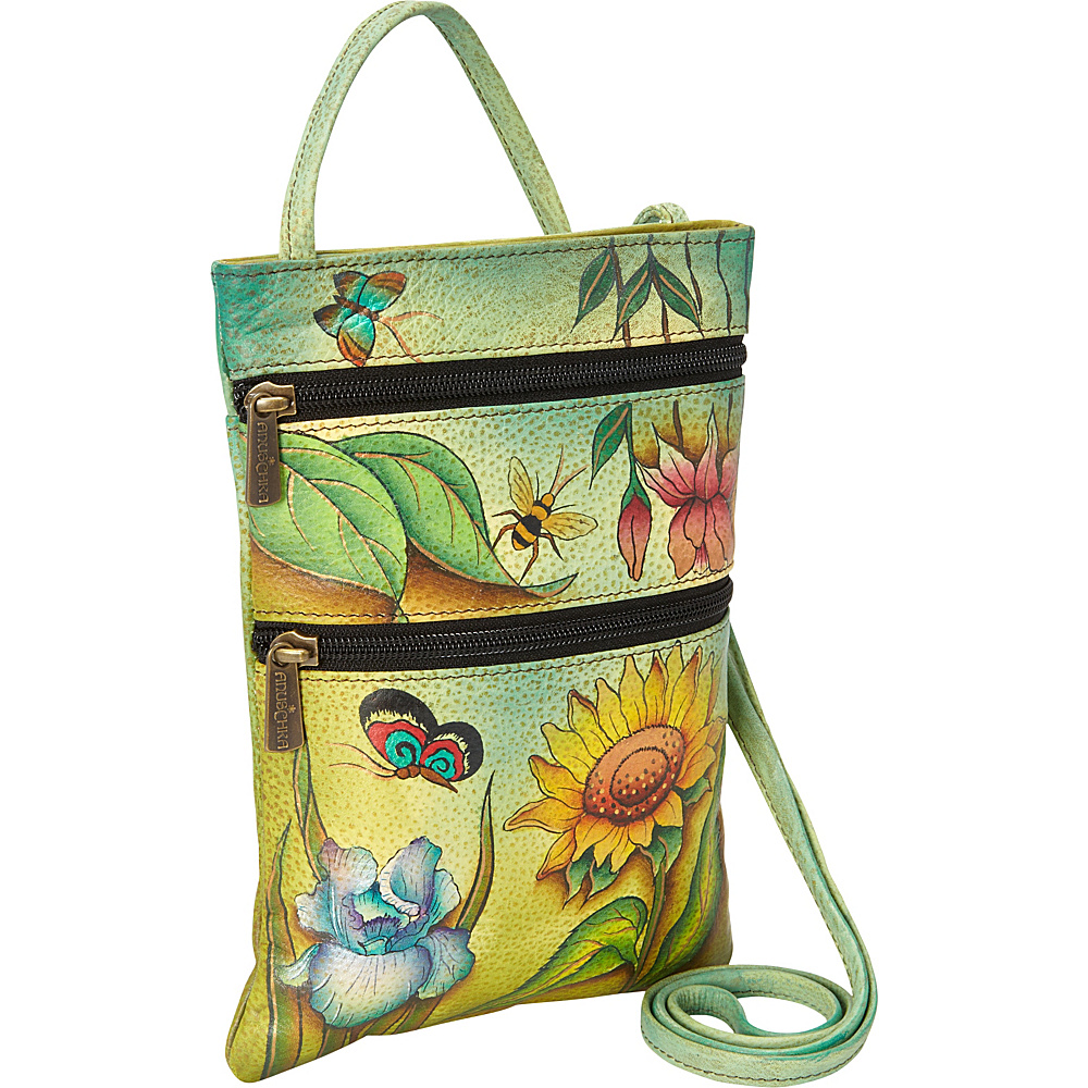 Anuschka Mini Travel Companion Crossbody Floral Dreams Anuschka Leather Handbags