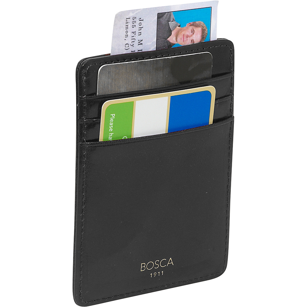 Bosca Old Leather Deluxe Front Pocket Wallet Black