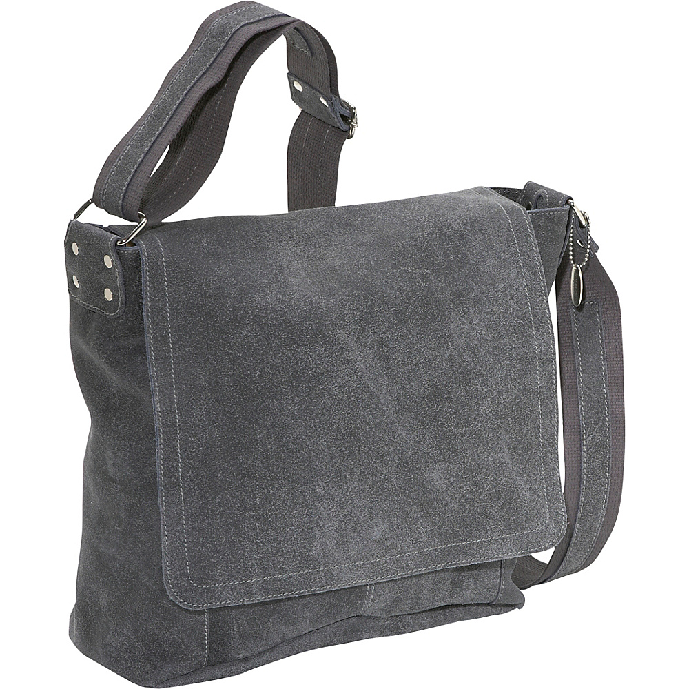 David King Co. Vertical Simple Distressed Leather Messenger Bag Distressed Grey David King Co. Messenger Bags