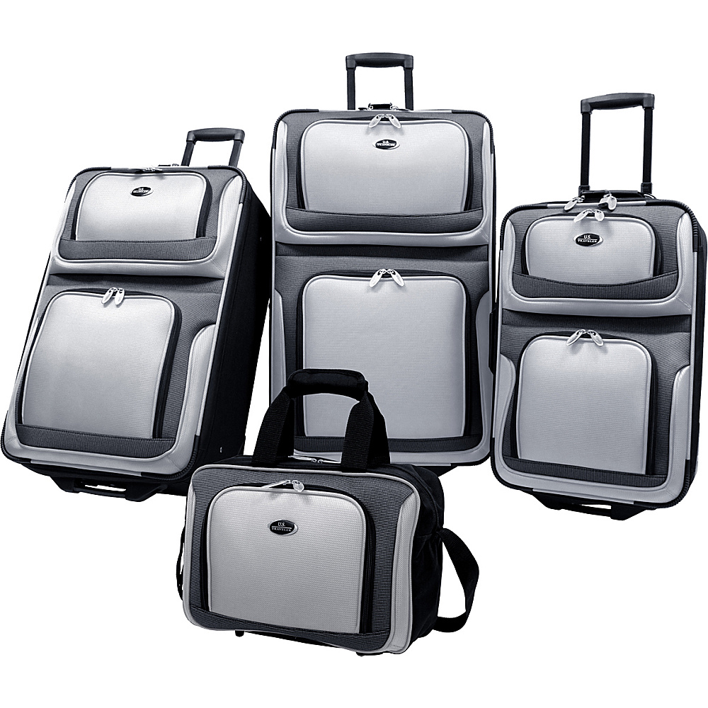 U.S. Traveler New Yorker 4 Piece Luggage Set Gray