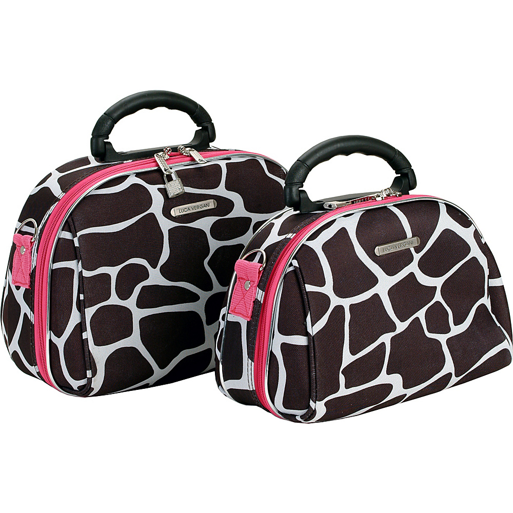 Rockland Luggage 2 Piece Cosmetic Case Set Pink
