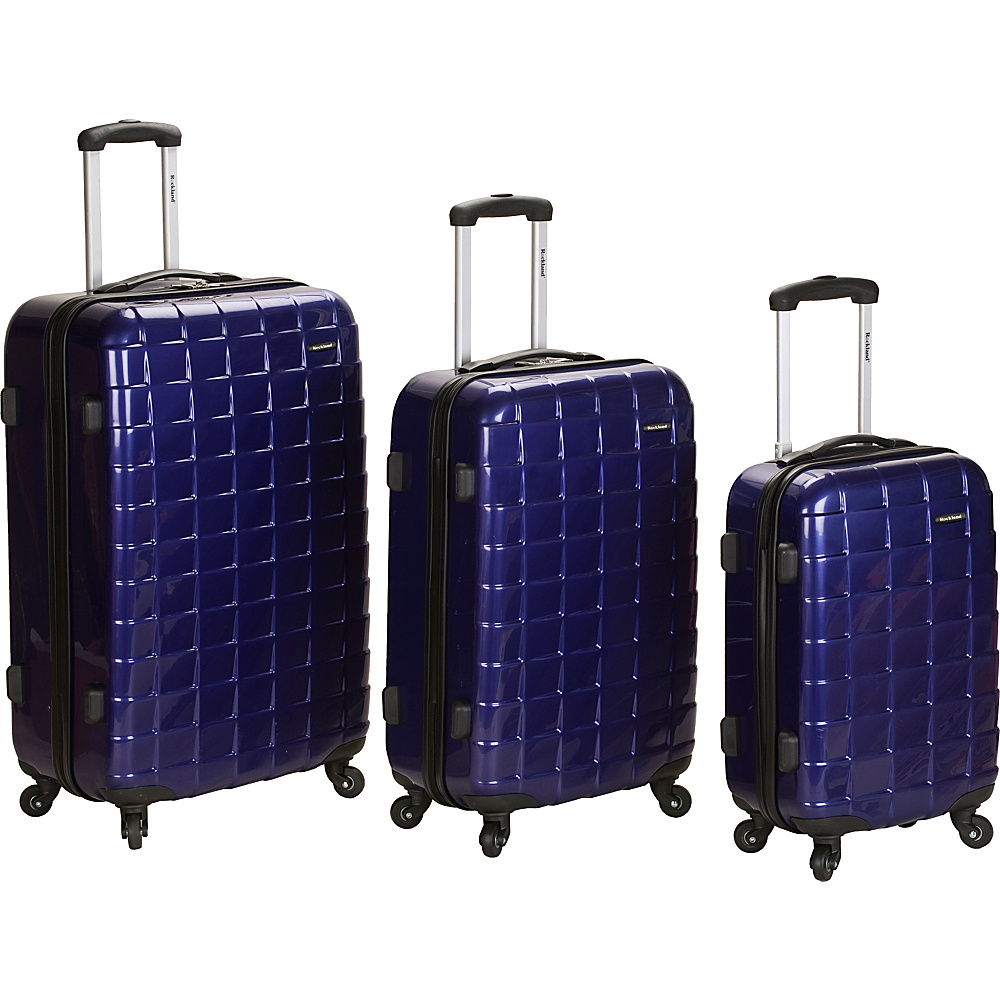 Rockland Luggage 3 Piece Celebrity Hardside Spinner Set Purple Rockland Luggage Luggage Sets