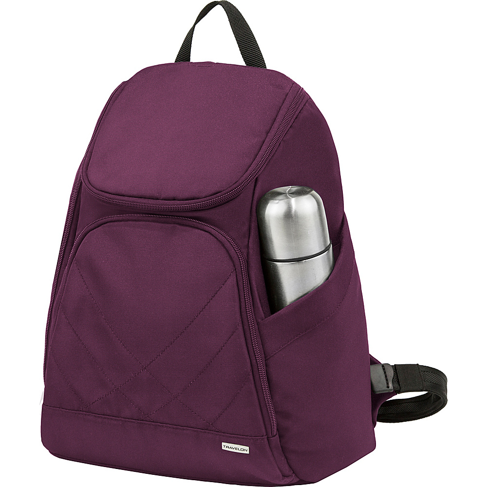 Travelon Anti Theft Classic Backpack Exclusive Colors Eggplant Exclusive Color Travelon Everyday Backpacks