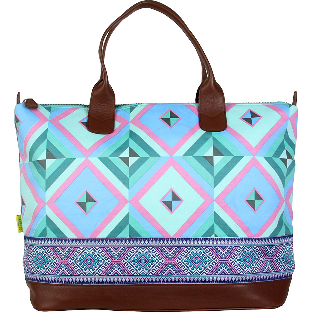 Amy Butler for Kalencom Marni Duffel Bag Sky Pyramid Cobalt Amy Butler for Kalencom Fabric Handbags