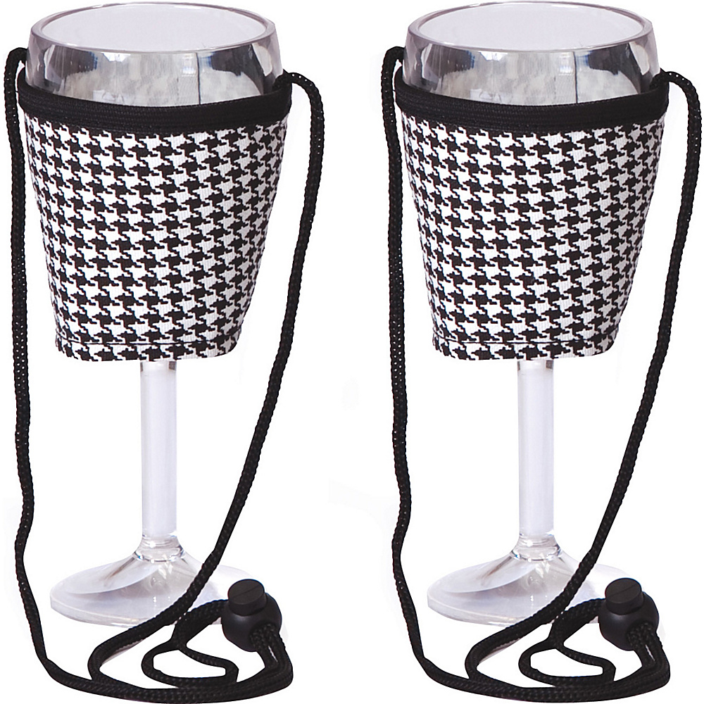 Picnic Plus Wine Glass Lanyard Set of 2 Houndstooth