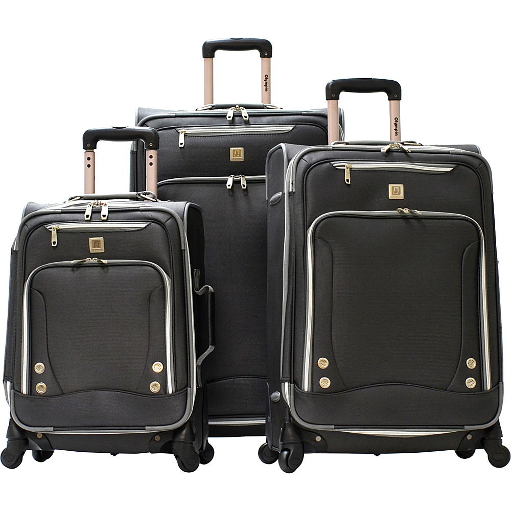 Olympia Skyhawk Exp. 3 Piece Travel Set Black Olympia Luggage Sets