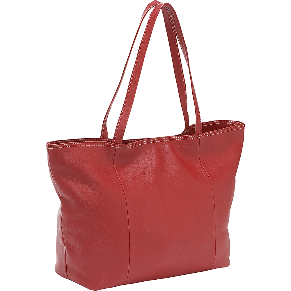 Piel Womens Small Professional Tote Red