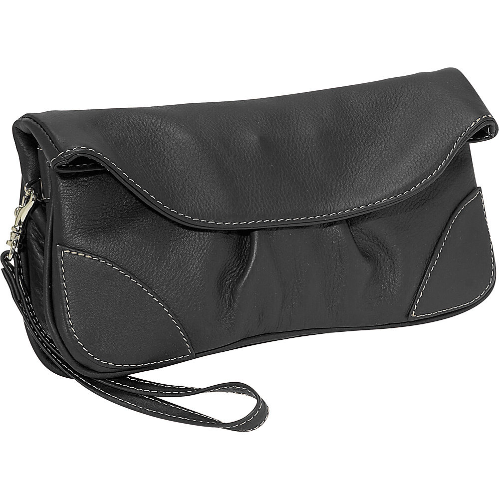 Piel Handbag Wristlet Black