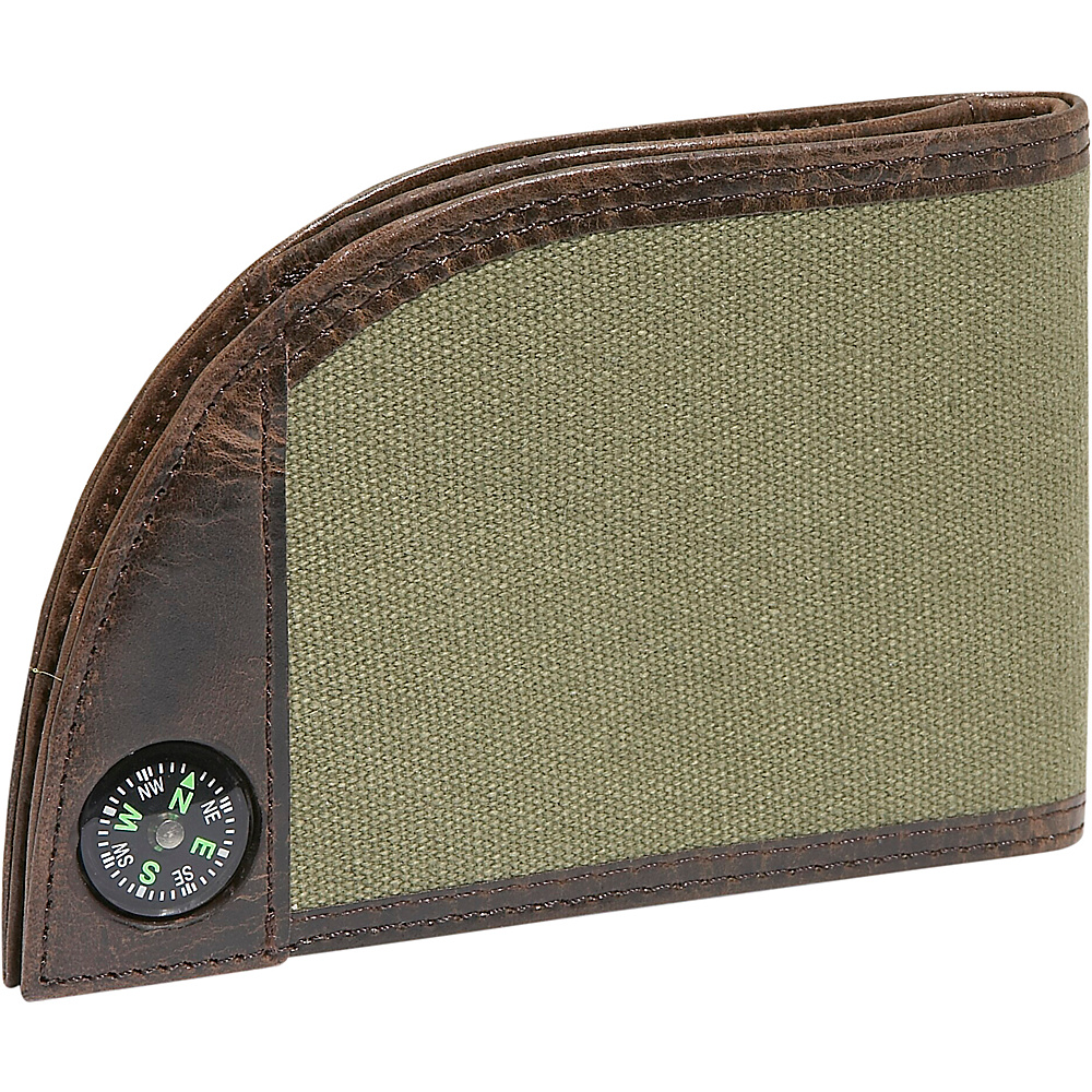 Rogue Wallets Sport Wallet with Compass Green Canvas