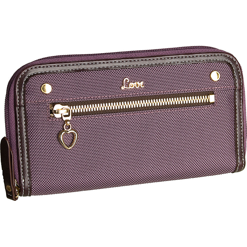 Protec Love Wallet with Removable ID Holder Purple