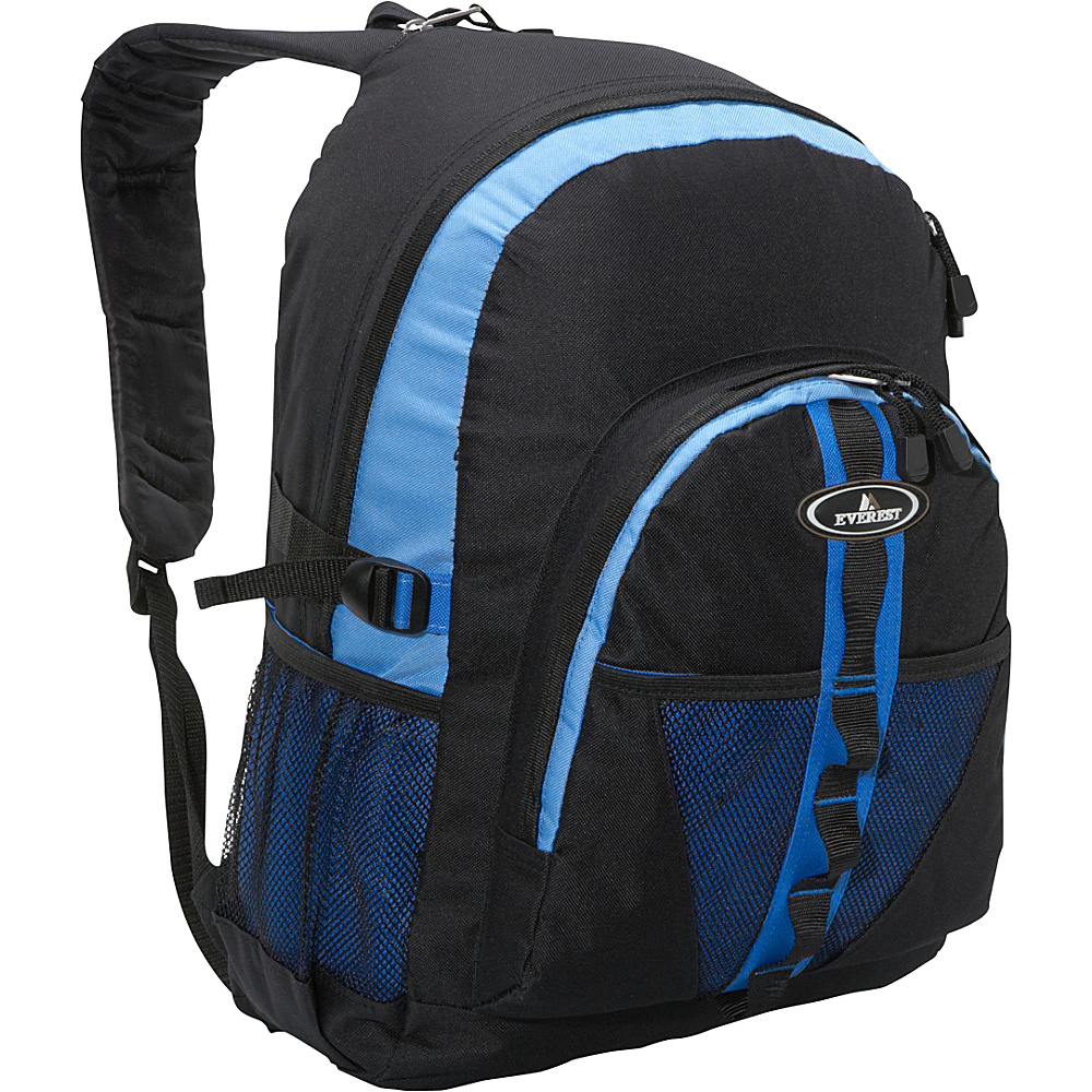Everest Backpack with Dual Mesh Pocket Royal Blue Blue Black Everest Everyday Backpacks