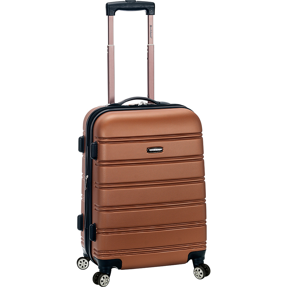 Rockland Luggage 20 Melbourne ABS Carry On Brown Rockland Luggage Hardside Carry On