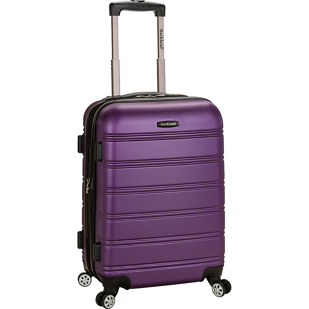 Rockland Luggage 20 Melbourne ABS Carry On Purple Rockland Luggage Hardside Carry On