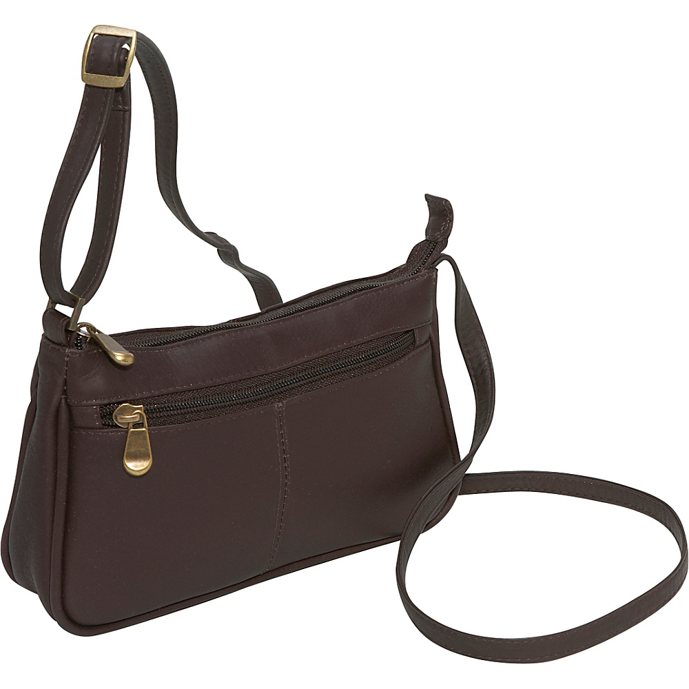 Le Donne Leather Top Zip Mini Cross Body Caf