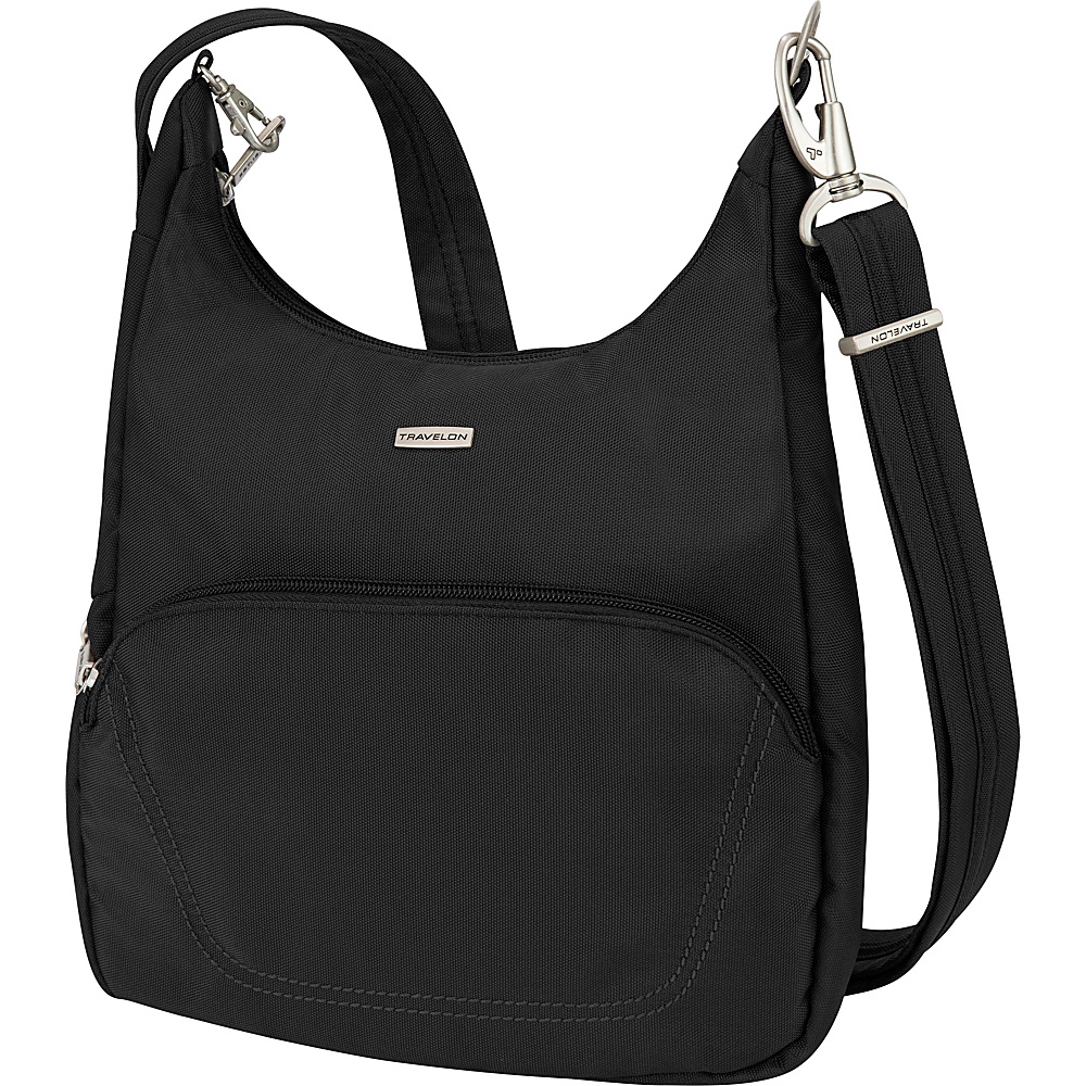Travelon Anti Theft Classic Essential Messenger Bag Black Travelon Fabric Handbags