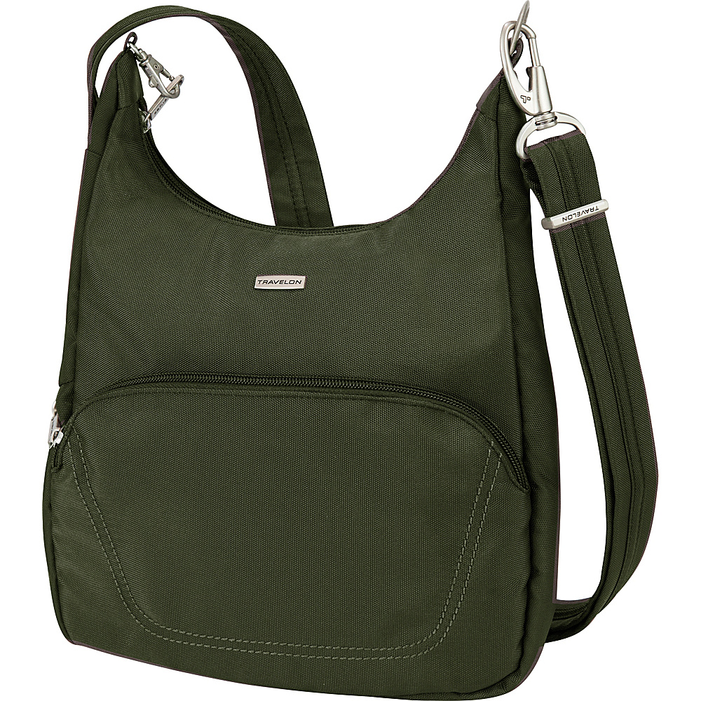Travelon Anti Theft Classic Essential Messenger Bag Olive Travelon Fabric Handbags