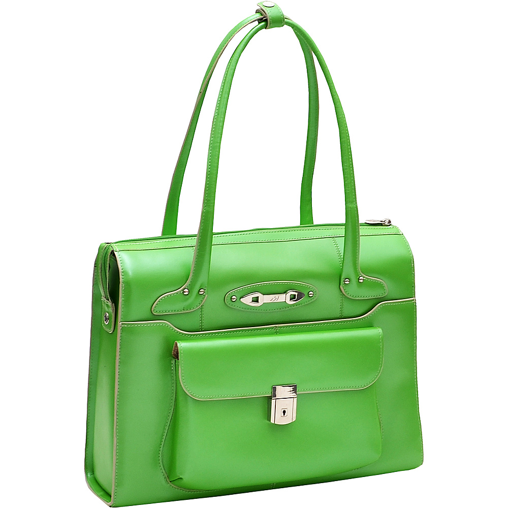 McKlein USA Wenonah Ladies Leather Laptop Briefcase Green McKlein USA Women s Business Bags