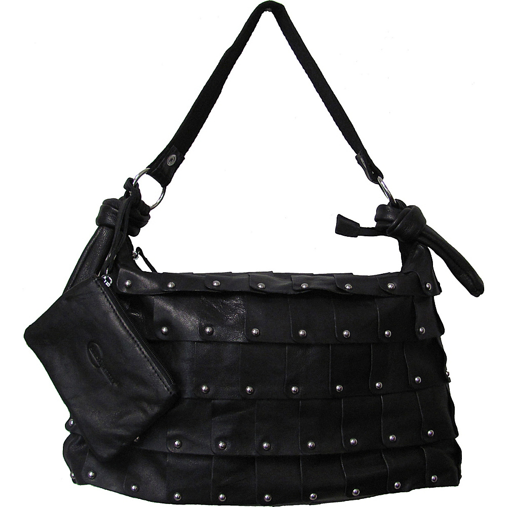 AmeriLeather Miao Leather Handbag Black AmeriLeather Leather Handbags
