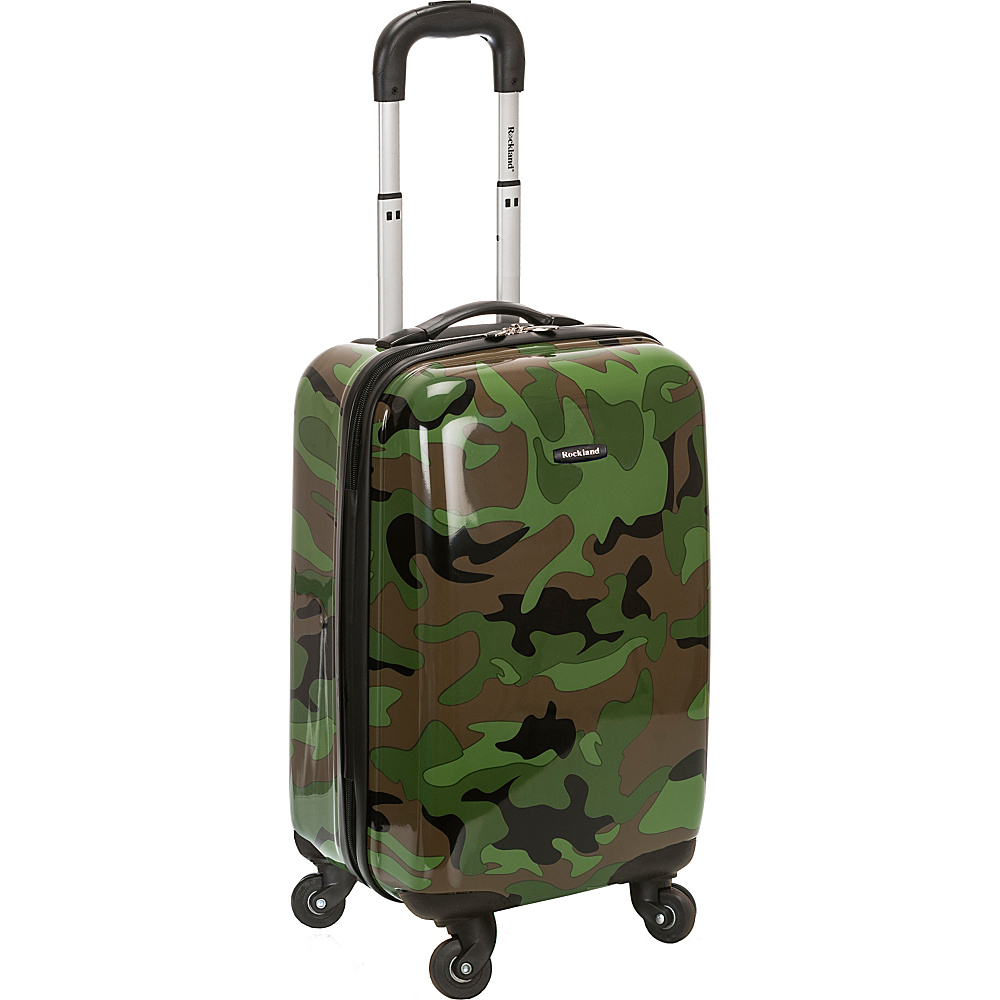 Rockland Luggage Safari 20 Hardside Spinner Carry on Camouflage Green Rockland Luggage Hardside Carry On