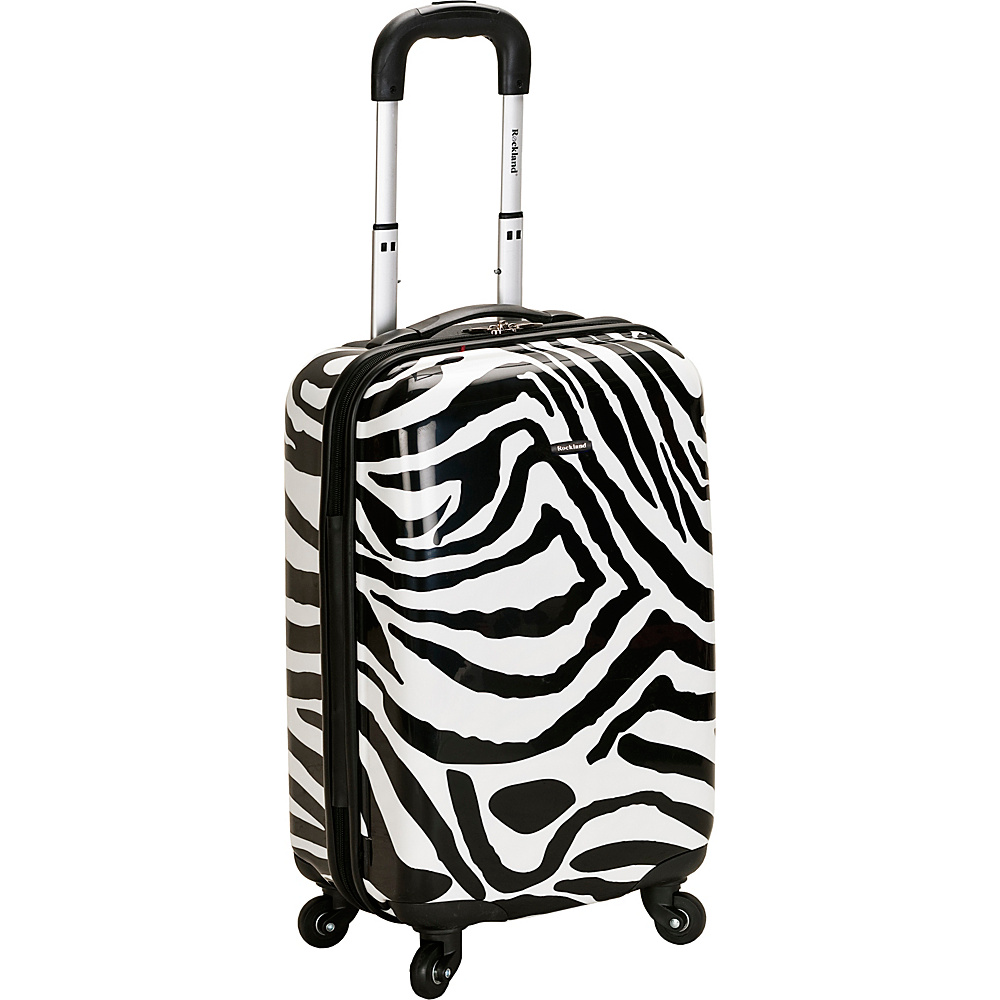 Rockland Luggage Safari 20 Hardside Spinner Carry on Zebra Rockland Luggage Hardside Carry On