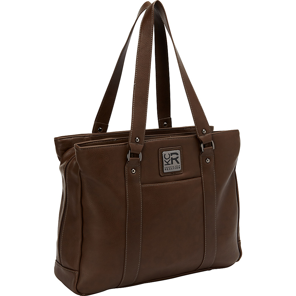 Kenneth Cole Reaction Hit a Triple Faux Leather Laptop Tote EXCLUSIVE COLORS Brown EXCLUSIVE Kenneth Cole Reaction Women s Business Bags