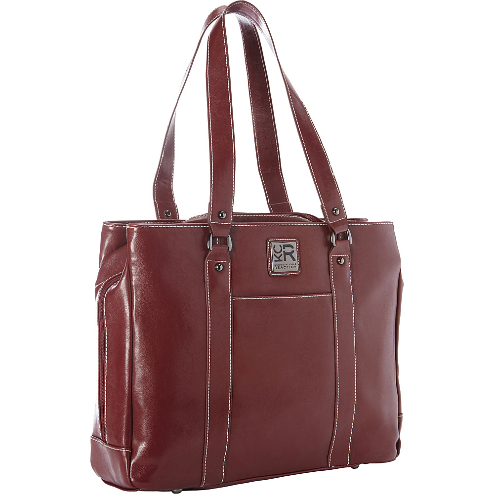 Kenneth Cole Reaction Hit a Triple Faux Leather Laptop Tote EXCLUSIVE COLORS Burgundy Kenneth Cole Reaction Women s Business Bags