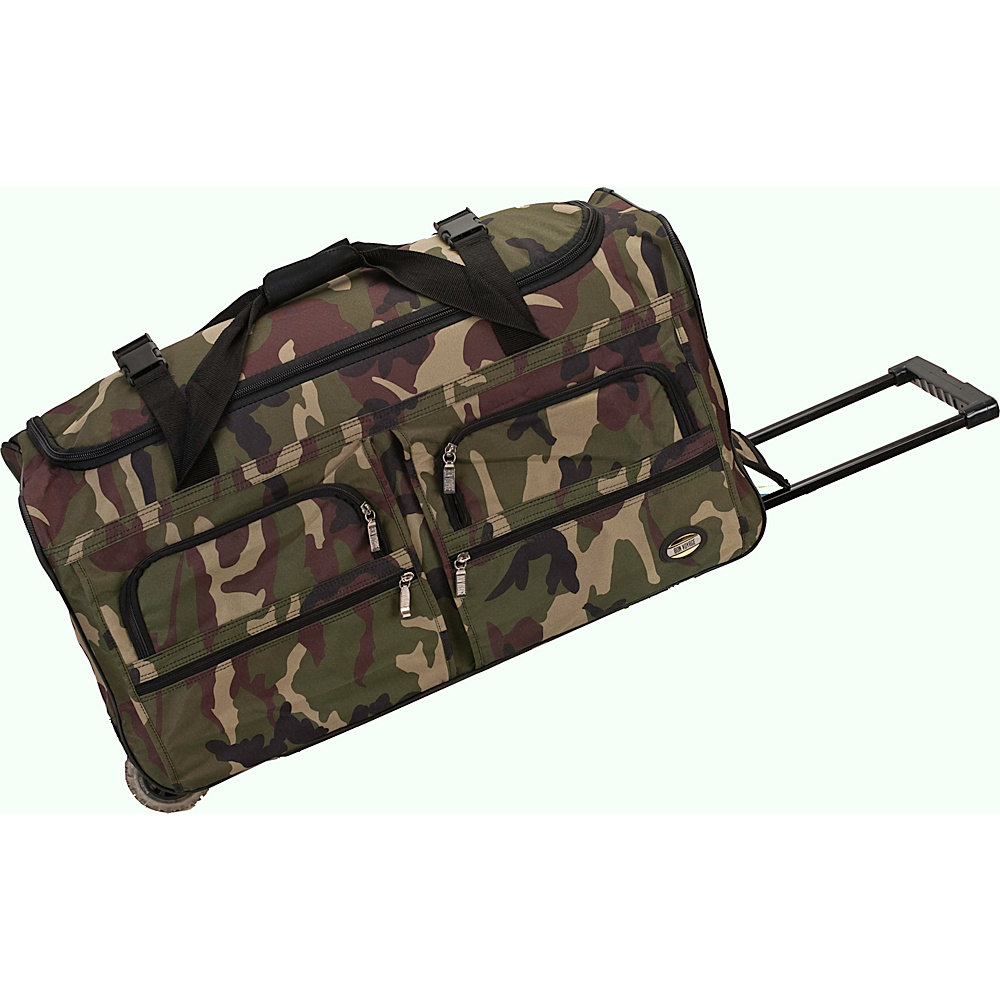 Rockland Luggage Voyage 2 30 Rolling Duffel Camouflage Green Rockland Luggage Softside Checked