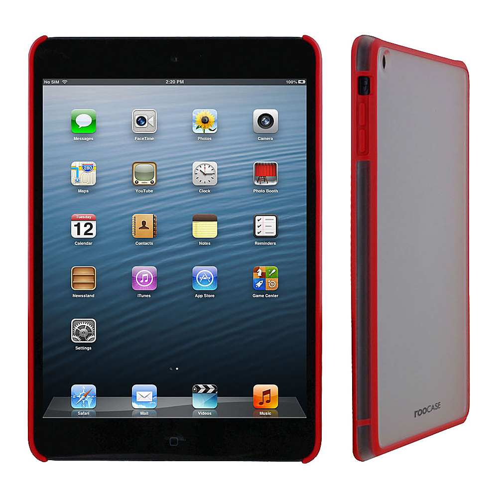 rooCASE Fuse Snap On Shell Case for Apple iPad Mini Red rooCASE Electronic Cases