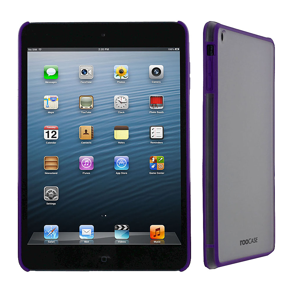 rooCASE Fuse Snap On Shell Case for Apple iPad Mini Purple rooCASE Electronic Cases