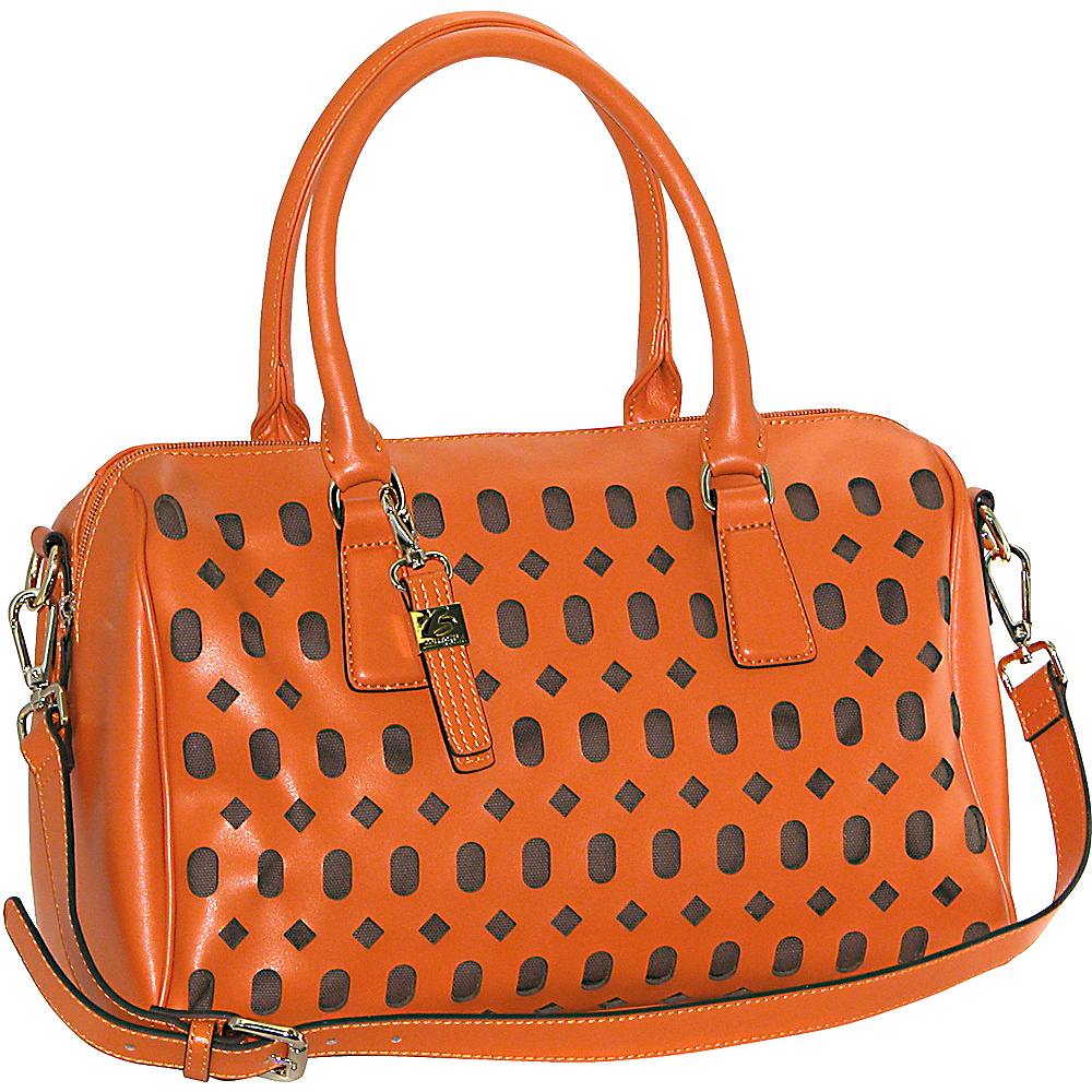 Buxton Gabriella Satchel Orange OR Buxton Leather Handbags