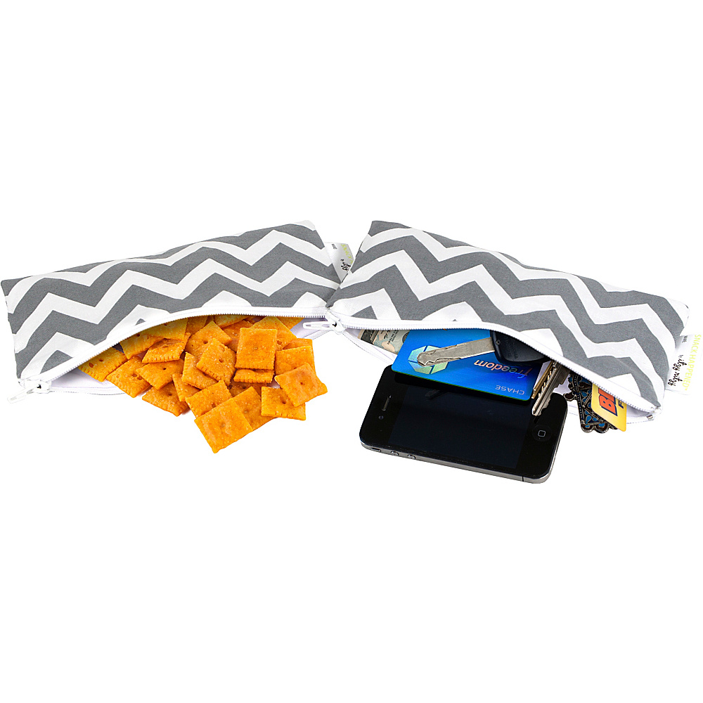 Itzy Ritzy Snack Happens Mini Bag 2 Pack C. Grey Chevron Itzy Ritzy Diaper Bags Accessories